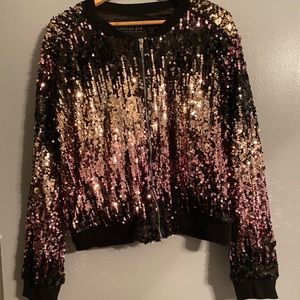 Sequin Bomber Jacket